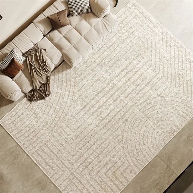 Minimalist Cream Style Living Room Large Area Light Luxury Bedroom Rug