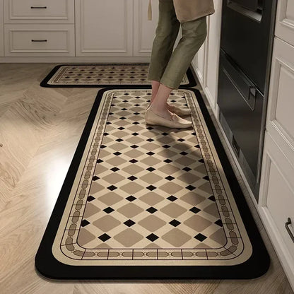 Kitchen Rug Absorbent Printed Non-slip Hallway Long Rug