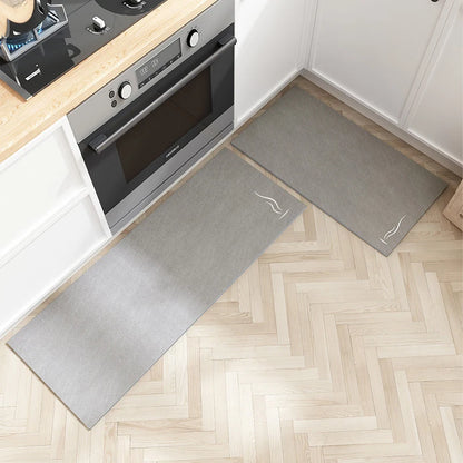 Solid Color Kitchen Floor Mat Waterproof Quick Drying Foot Rug