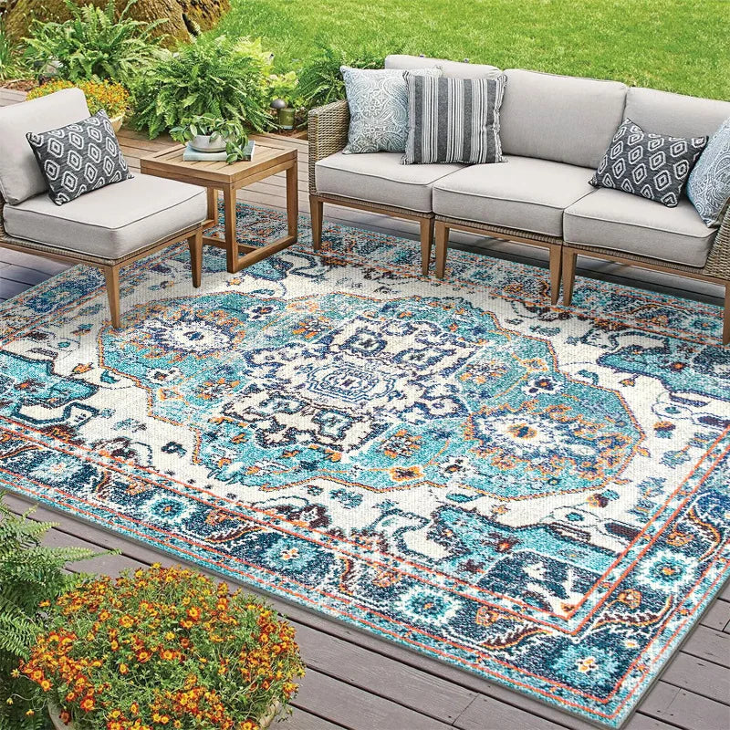 Retro Persian Carpet Large Area Outdoor Balcony American Style Rug