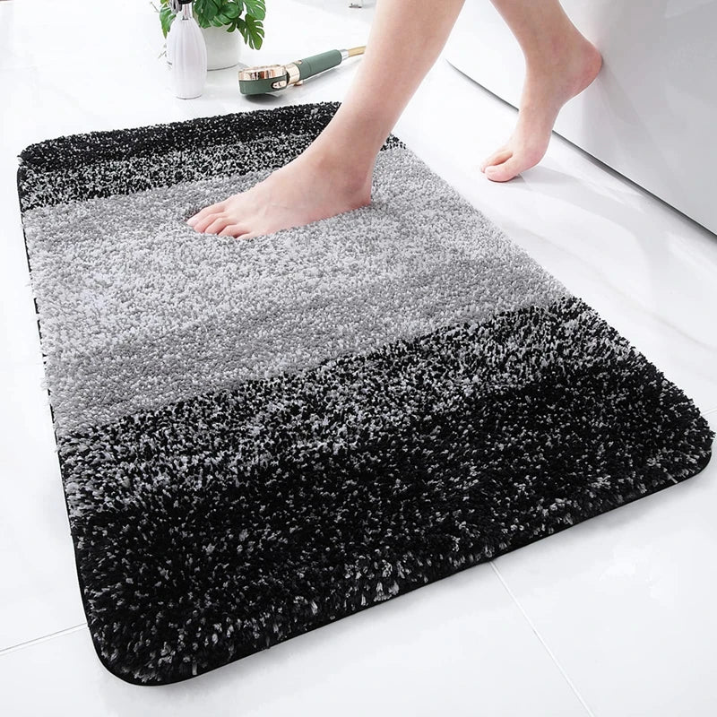 Homaxy Luxury Bathroom Foot Mat Absorbent Microfiber Bath Rug