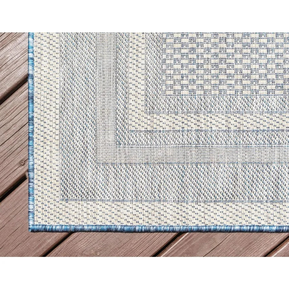 Outdoor Rectangle Rug Border Collection Patio Rug