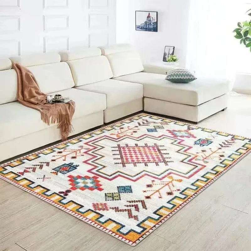 Geometry Pattern Carpet for Living Room Fashion Vintage Rug