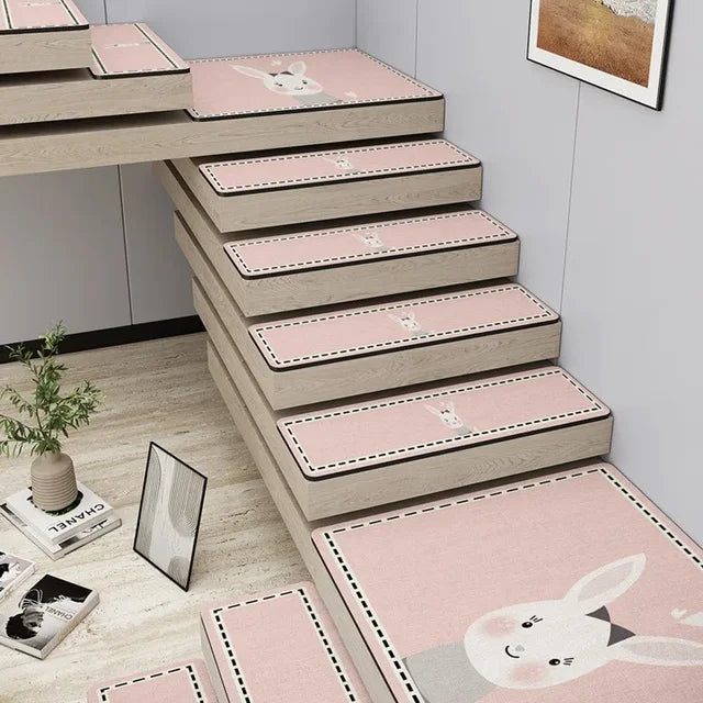 Solid Color Stair Tread Anti Slip Rug