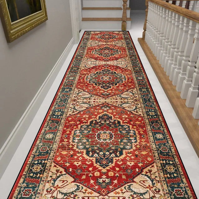 Bohemian Long Corridor Carpet Luxury European Decoration Hallway Rug