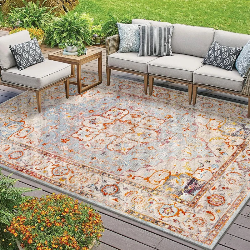 Retro Persian Carpet Large Area Outdoor Balcony American Style Rug