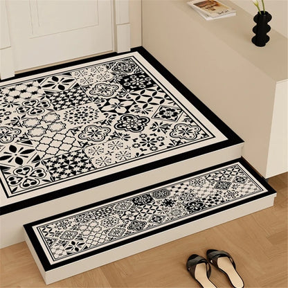 Rubber Luxury Print Stair Tread Mats Anti-slip Rug