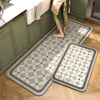 Printed Anti-Slip Kitchen Long Rug Kitchen Water Absorbent Floor Mat