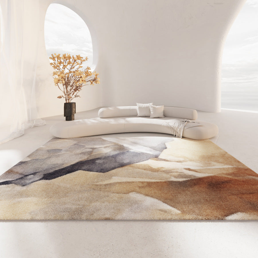 Plush Faux Cashmere Rug – Long-Pile Cream Carpet for Home