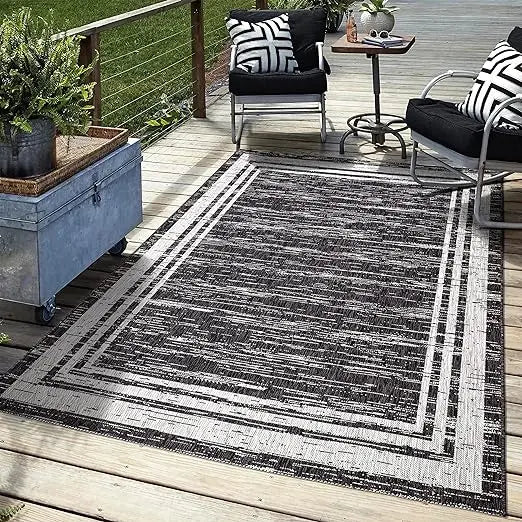 Outdoors Washable Rug Balcony Garden Beach Deck and Porch Rug