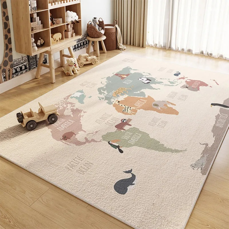 Children's cartoon animal pattern living room non-slip Rug