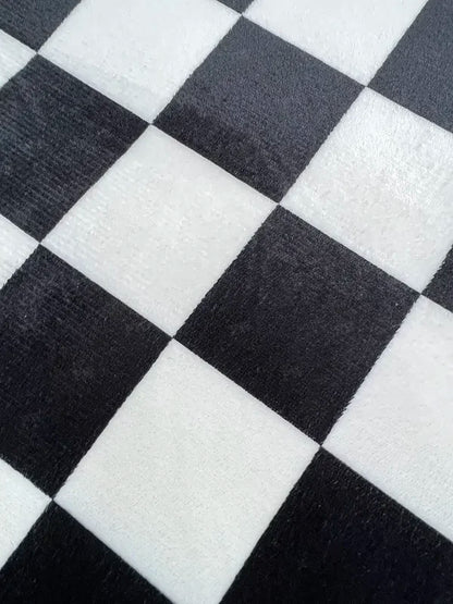 Checkerboard Large Area Carpet Soft Comfortable Plaid Bedroom Rug