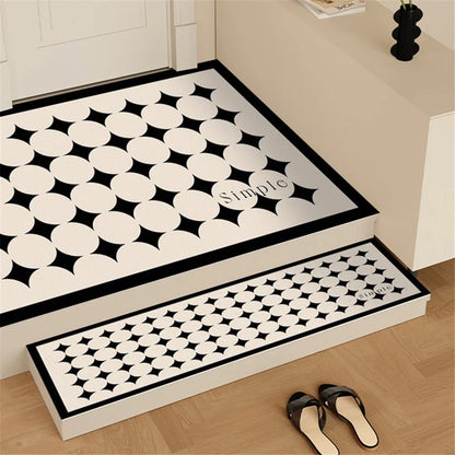 Rubber Luxury Print Stair Tread Mats Anti-slip Rug