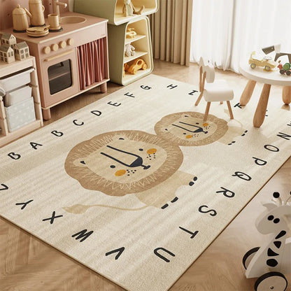 Children's cartoon animal pattern living room non-slip Rug