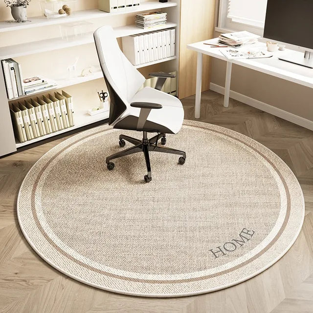 Round Study Carpet Dressing Table Desk Computer Chair Rug