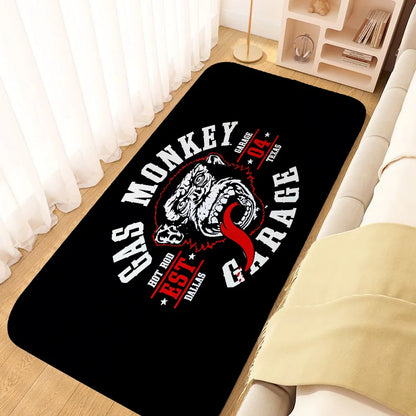 Gas Monkey Kitchen Rugs Doormat Outdoor Mat for Hallway on the Floor