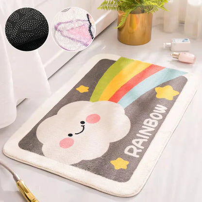 Cute Bathroom Mat Super Absorbent Floor Mat Non-Slip Bath Rug