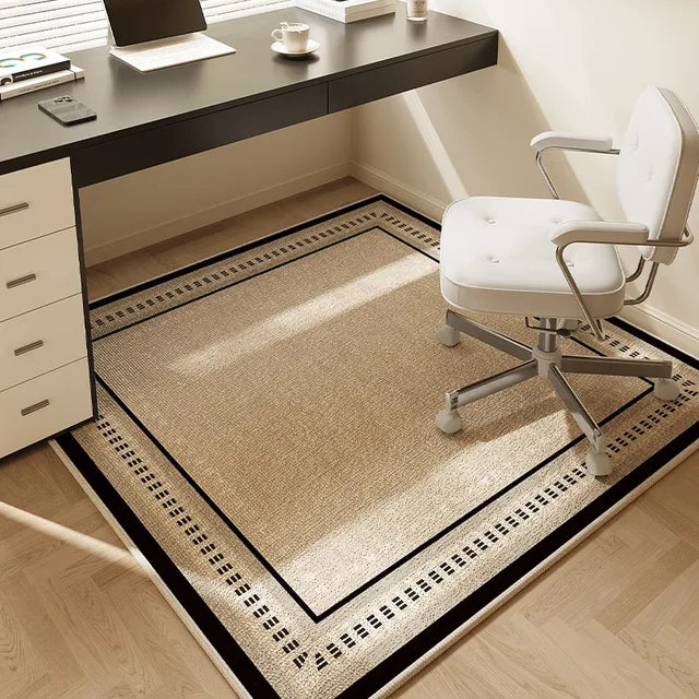 Study Carpet Square Desk Office Chair Minimalist Style Decoration Rug