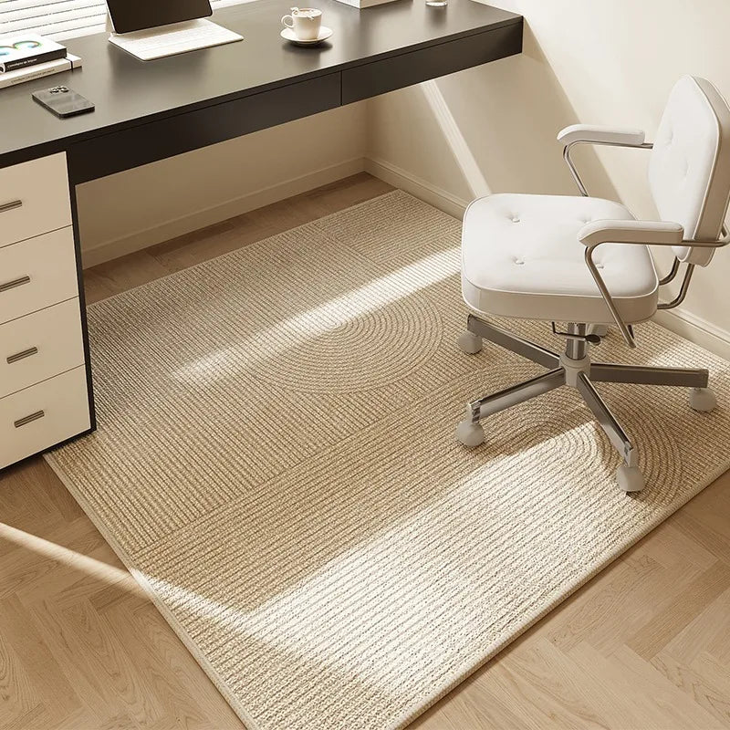 Study Carpet Square Desk Office Chair Minimalist Style Decoration Rug