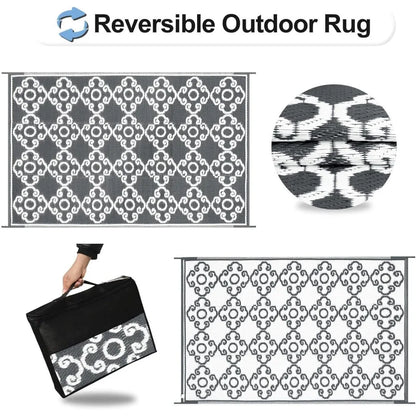 Outdoor Reversible Rug 9x12 Ft Outside Plastic Area Rug