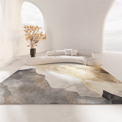 Plush Faux Cashmere Rug – Long-Pile Cream Carpet for Home