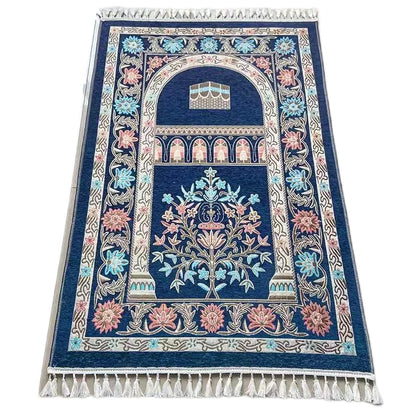 Muslim Carpet Worship Blanket Chenille Middle East Islam Eid Mat