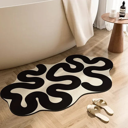 Summer Non-slip Mat for Toilet/Doorway Quick-dry Soft Waterproof Rug