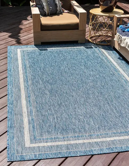 Outdoor Rectangle Rug Border Collection Patio Rug