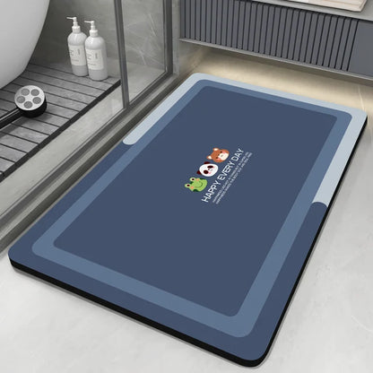 Diatomite Bath Mat Bathroom Absorbent Anti Slip Floor Mat