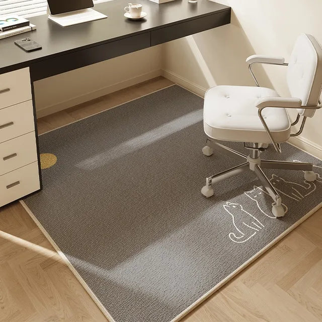 Study Carpet Square Desk Office Chair Minimalist Style Decoration Rug