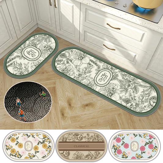 Kitchen Rug Cushioned Anti Fatigue Absorbent  Anti Slip Rug