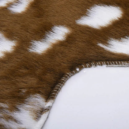 LISM Sika Deer Skin Imitation Animal Skin Pelt Rug