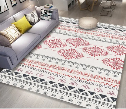 Morocco Tribal Pattern Room Rug Non-Slip Boho Rug