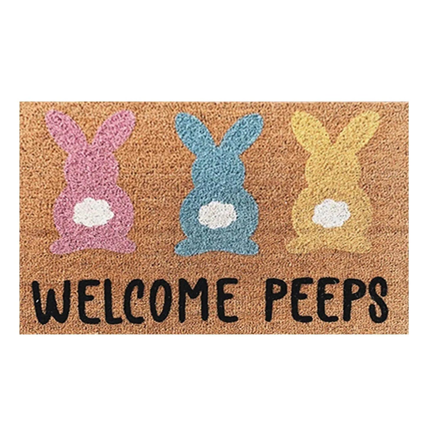 Easter Doormat Easter Eggs Rabbit Entryway Front Porch Rug