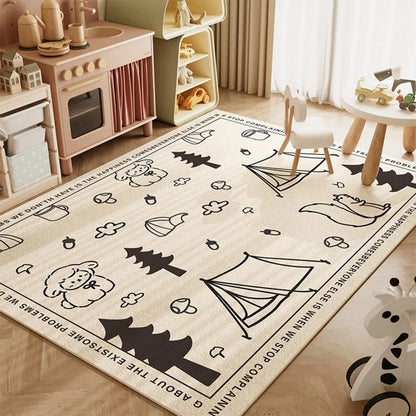 Children's cartoon animal pattern living room non-slip Rug