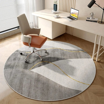 Round Study Carpet Dressing Table Desk Computer Chair Rug