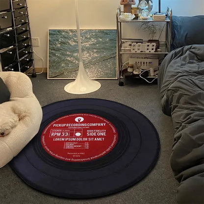 Record Music CD Round Game Chair Floor Lounge Large Area Rug