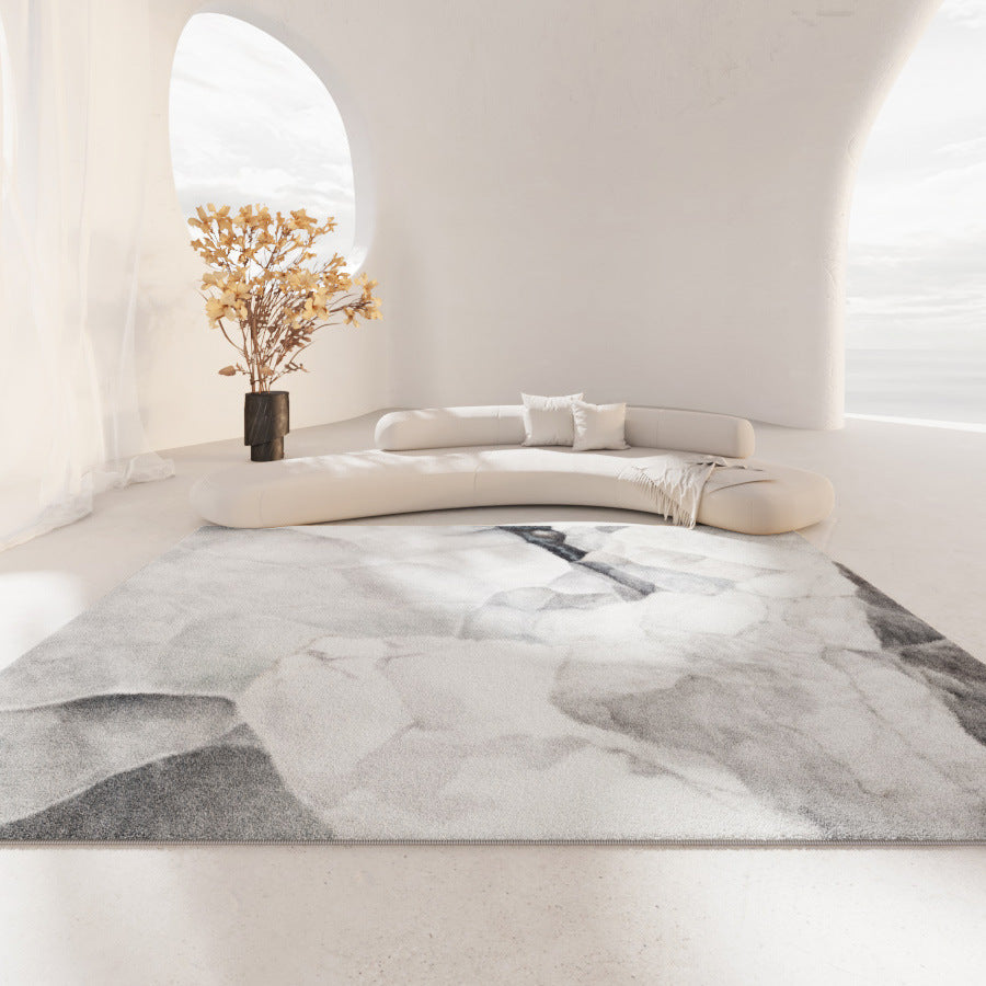 Plush Faux Cashmere Rug – Long-Pile Cream Carpet for Home