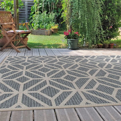 Contemporary  Outdoor Rug Geometric Design for Deck Rug