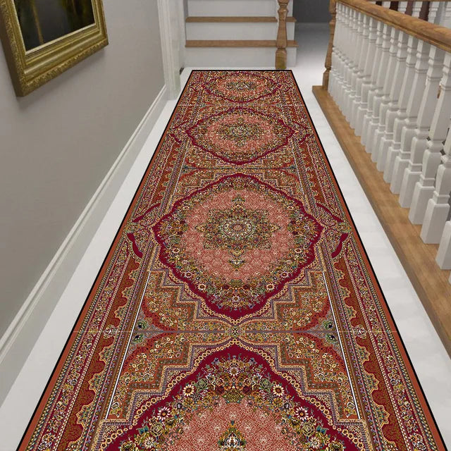 Bohemian Long Corridor Carpet Luxury European Decoration Hallway Rug