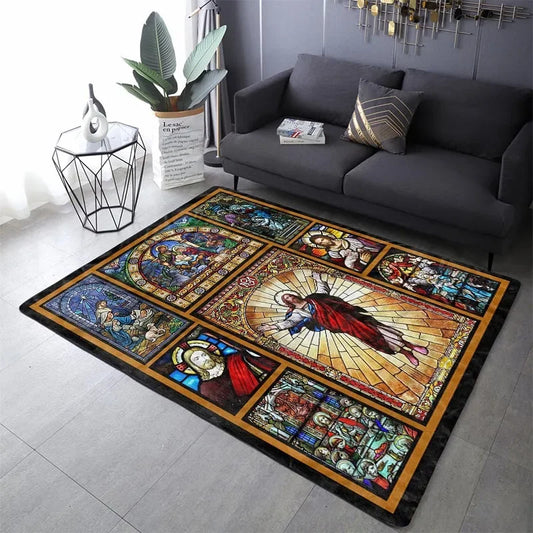 Jesus Christ Carpet Rug Church Mary Christian Religious Faith Carpet