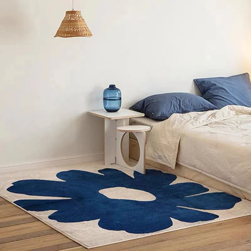 Clare Blue Rugs for Bedroom Deco Large Area Rugs for Living Room