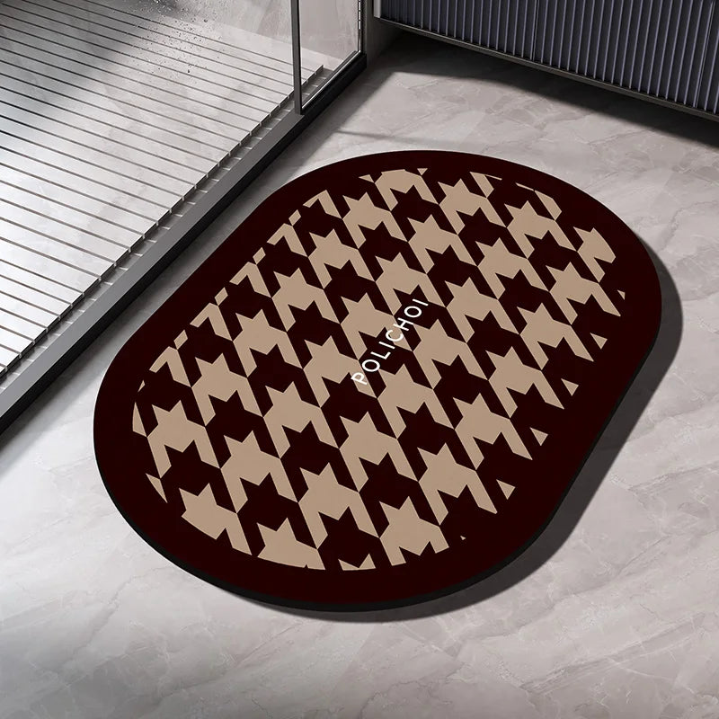 Diatomite Bath Mat Bathroom Absorbent Anti Slip Floor Mat