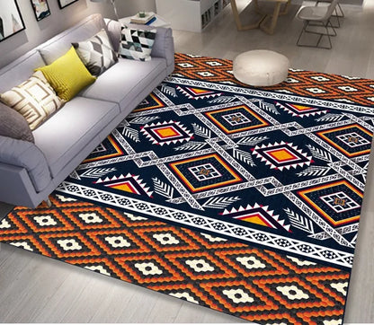 Morocco Tribal Pattern Room Rug Non-Slip Boho Rug