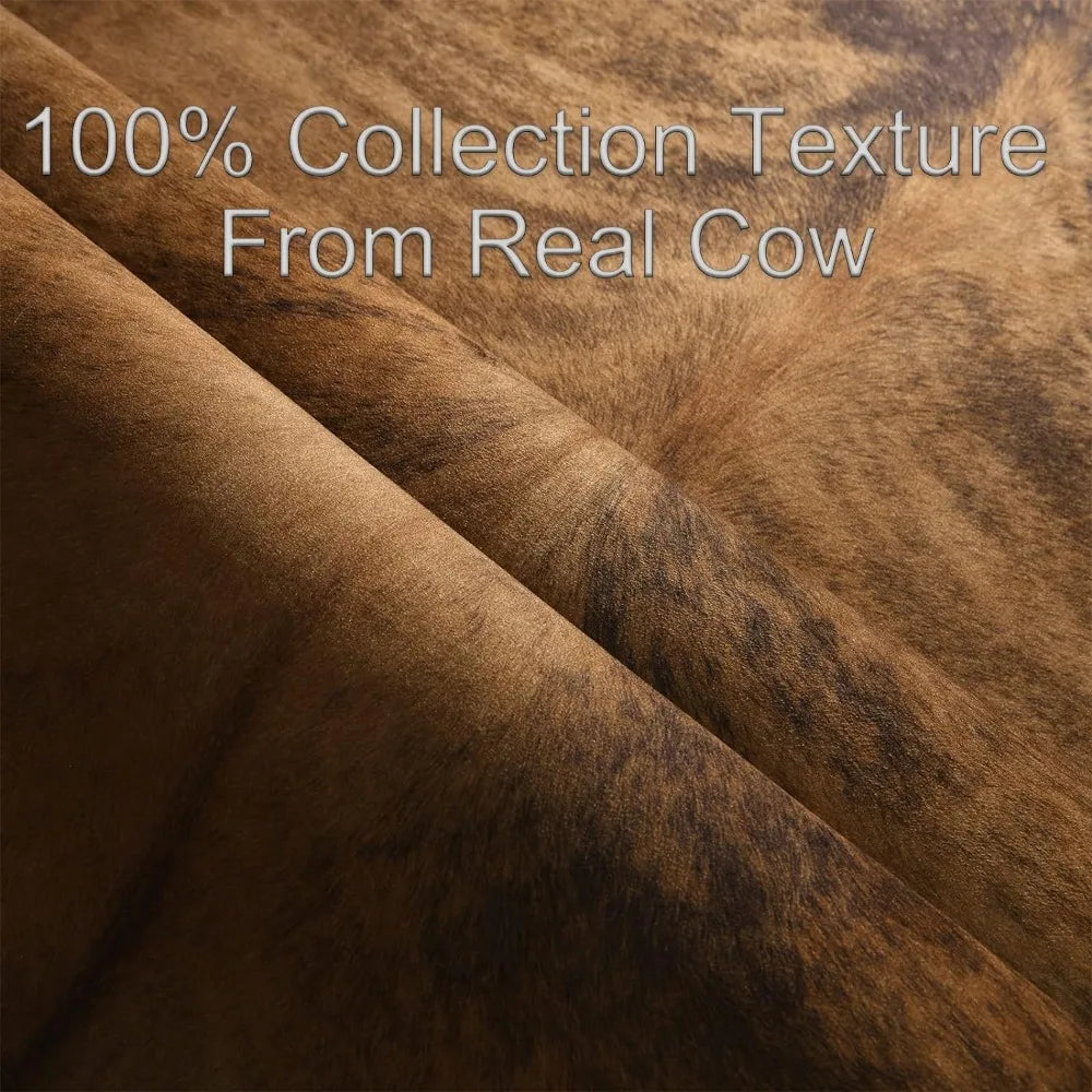 Premium Cow Retro Cow Hide Rug Animal Ultra-Thin Faux Cowhide Rug