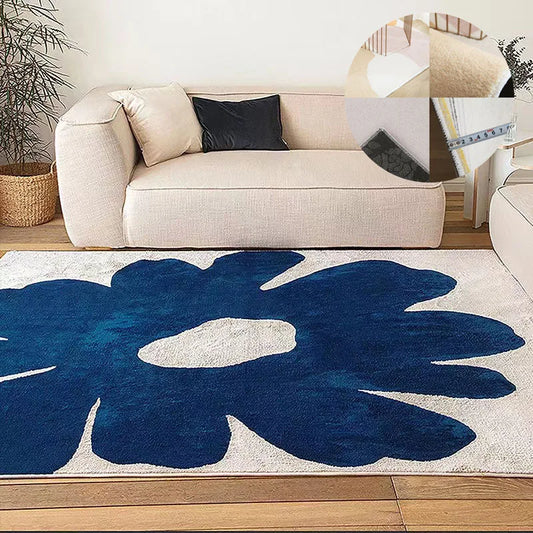 Clare Blue Rugs for Bedroom Deco Large Area Rugs for Living Room