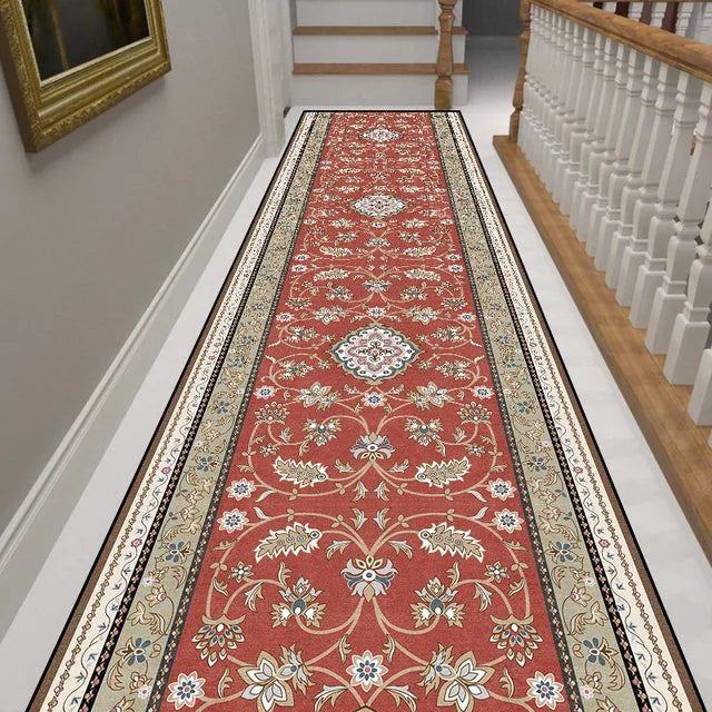 Bohemian Long Corridor Carpet Luxury European Decoration Hallway Rug