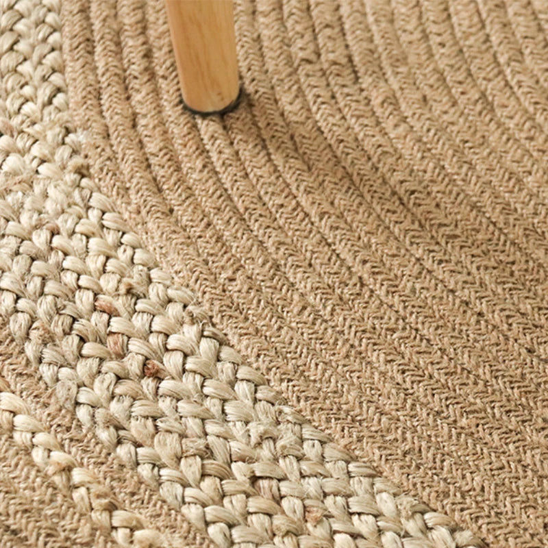 Natural Jute Hand Woven Rug Home Decoration Soft Wear Resistant Rug