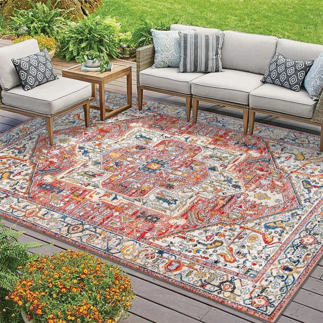 Retro Persian Carpet Large Area Outdoor Balcony American Style Rug