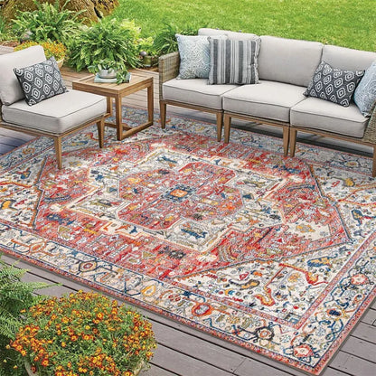 Retro Persian Carpet Large Area Outdoor Balcony American Style Rug